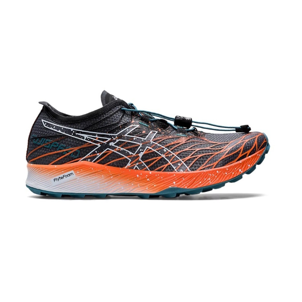 ASICS Women's 8.5 B Fuji Speed™ Running Shoes in Black/Nova Orange